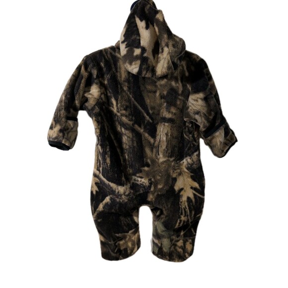 Columbia Camo Fleece One Piece 12 Months Outfit Cute - Fold Over Hands & Feet - Picture 4 of 8